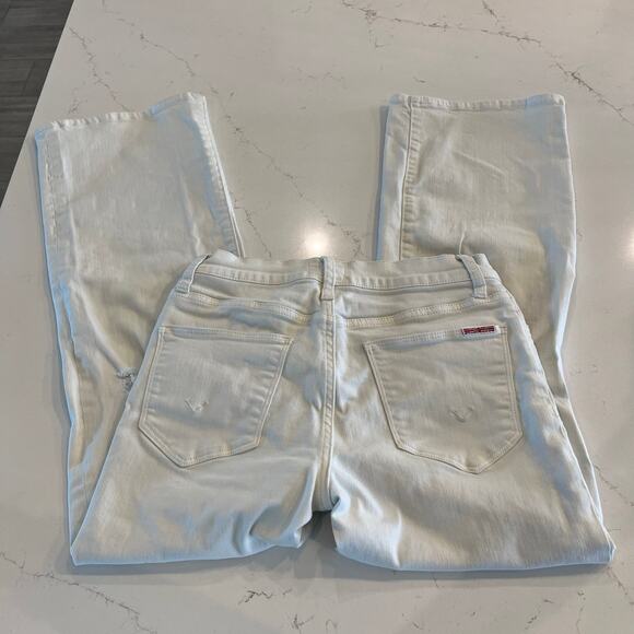 Hudson Rosalie Wide Leg Jeans White Distressed Size 25 - Picture 5 of 13